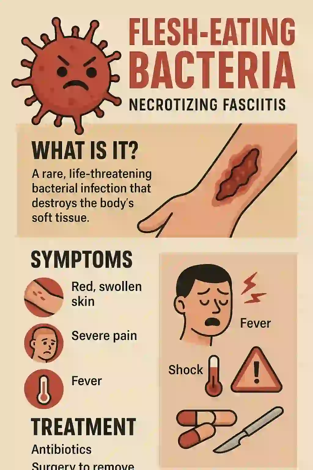 Flesh eating bacteria